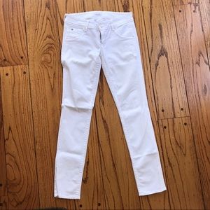Hudson Collin skinny jeans, white